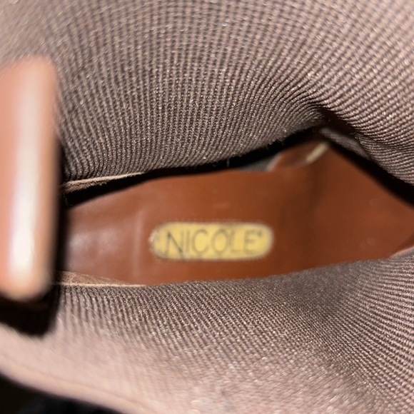 Nicole  Women’s Ankle Boots Brown Elastic Stretch Leather Pointed Toe Size 7 - Picture 7 of 8